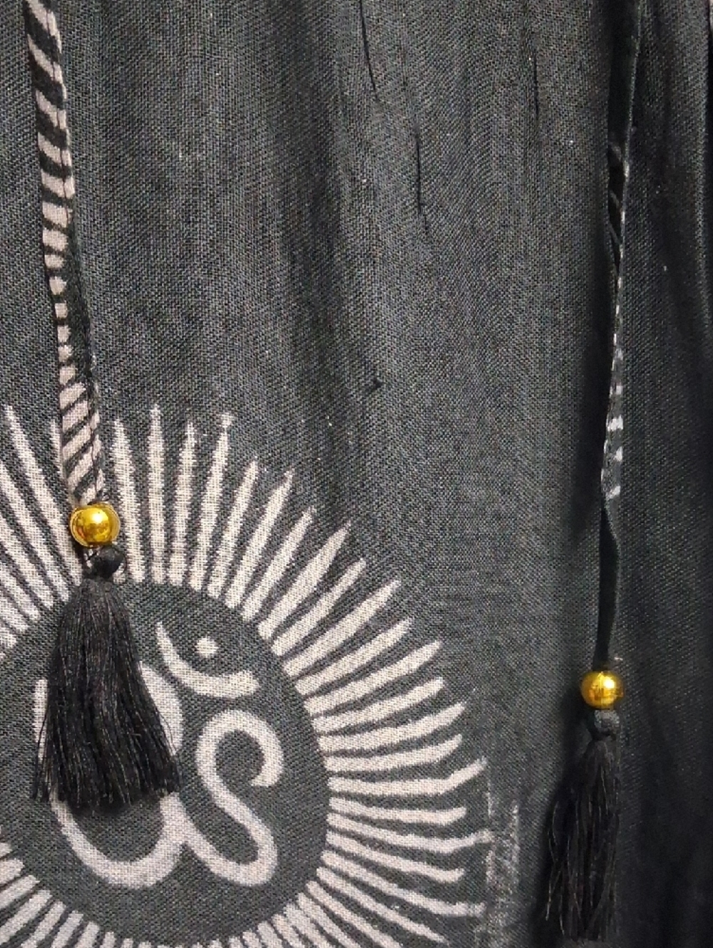 Rhea Costa Black Midi Dress with White Sunburst Print - Picture 3 of 7